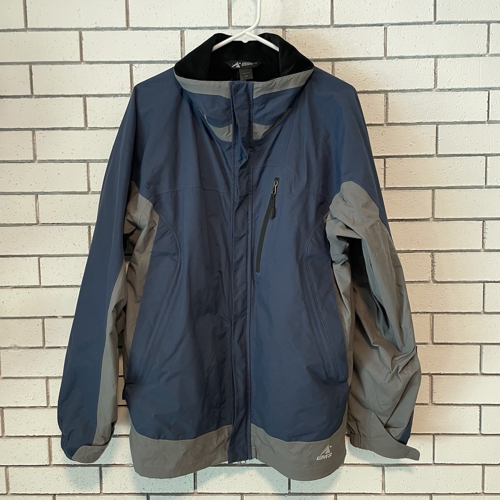 Eastern Mountain Sports EMS All Mountain Blue Grey Ski Jacket‎ Mens Medium